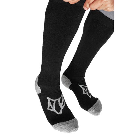 Woolf Ulsaak Tech Merino Snowboard Socks in Black