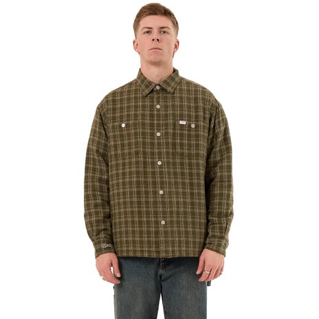 Worship At Peace Quilted Shacket in Green