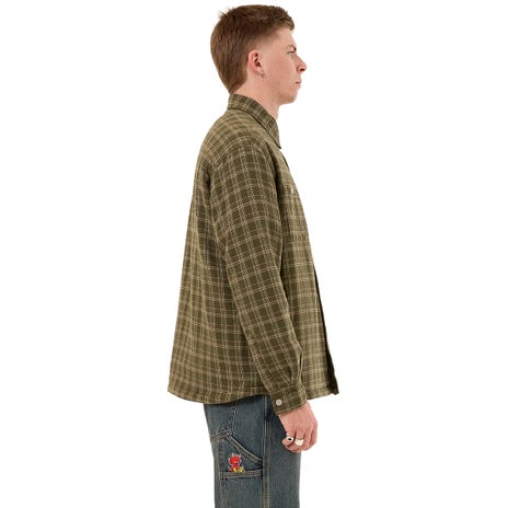Worship At Peace Quilted Shacket in Green