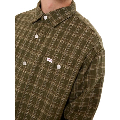 Worship At Peace Quilted Shacket in Green