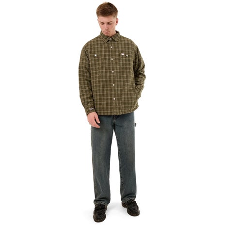 Worship At Peace Quilted Shacket in Green