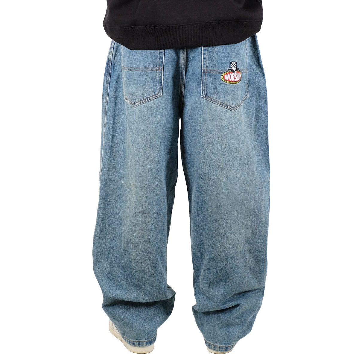 Worship Big Mack Big Dawg Jean in Dirty Raged Blue | Boardertown