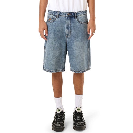 Worship Chalice Lounger Jean Short in Storm Blue