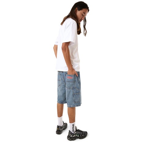 Worship Chalice Lounger Jean Short in Storm Blue