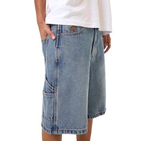 Worship Chalice Lounger Jean Short in Storm Blue