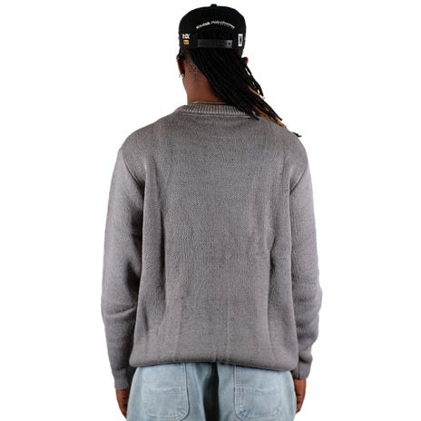 Worship Cherub Brushed Crew Knit in Steel Grey
