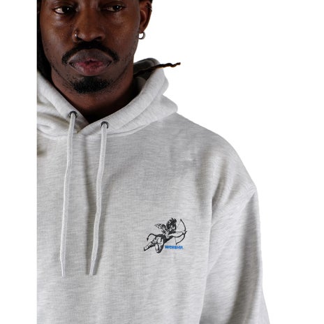 Worship Cherub Pull Over Hood in Grey Marle