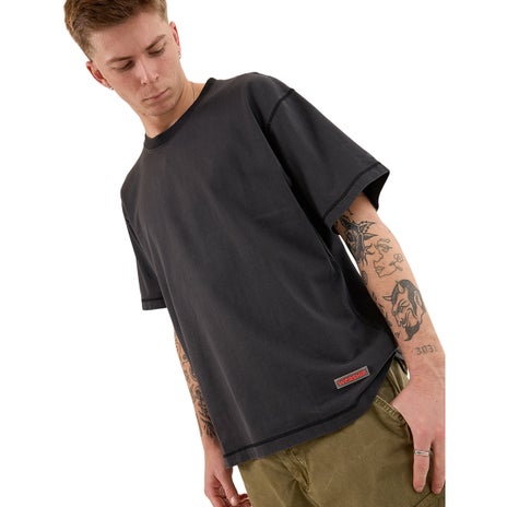 Worship Core Overdye Tee in Black Overdye