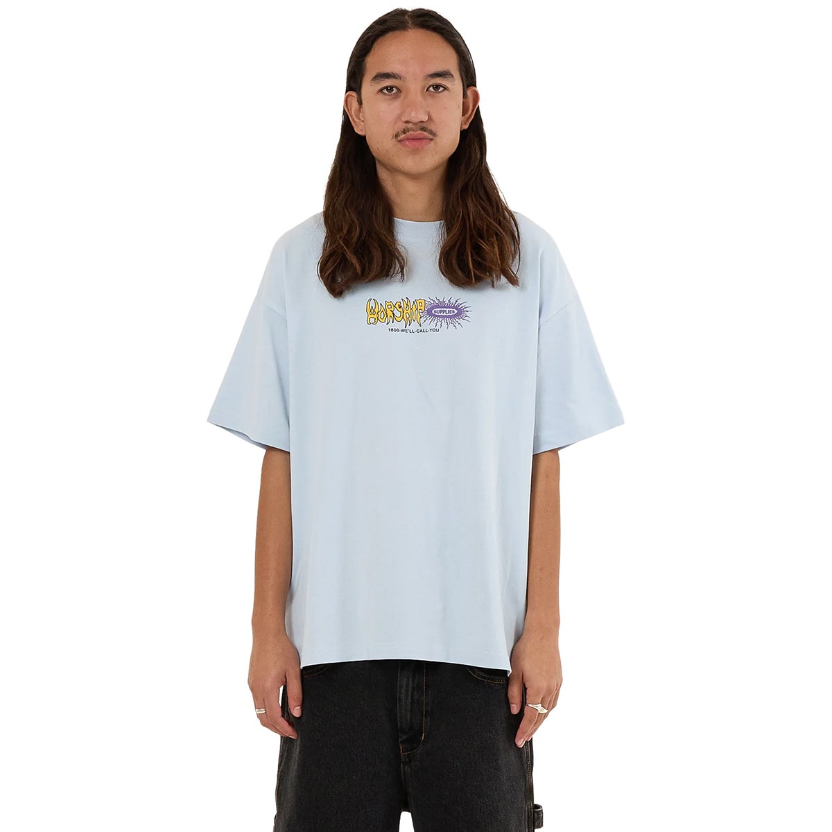 Worship Entity Oversize Tee Dark Choc Brown