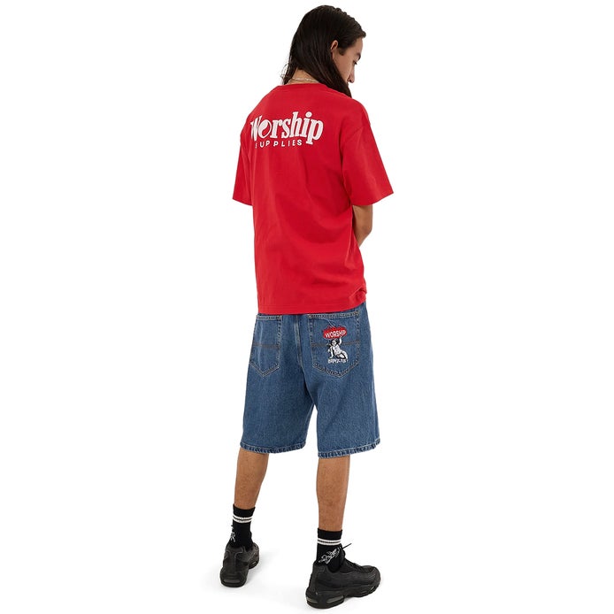 Worship Hold Up Big Dawg Jean Short in Sky High Blue