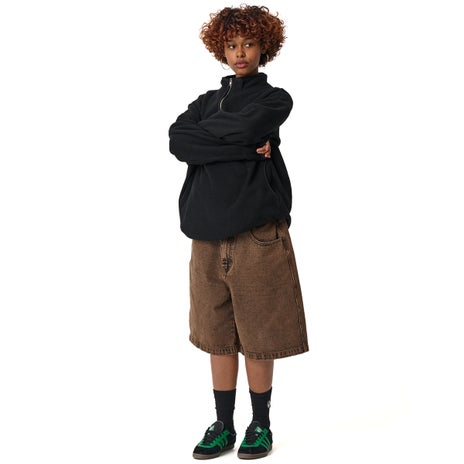 X-Large Half Zip Crew in Black