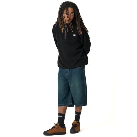 X-Large Half Zip Crew in Black